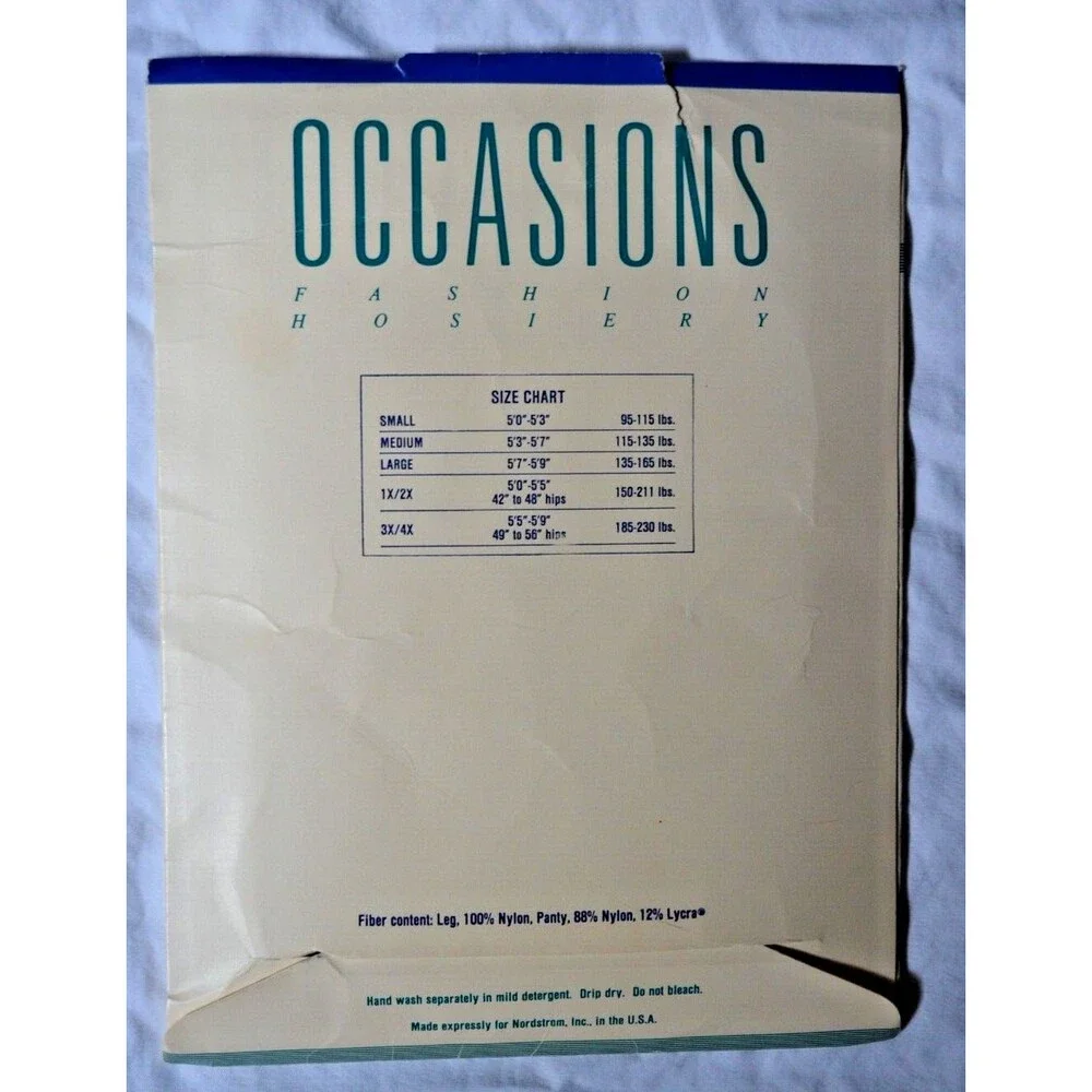 NORDSTROM Occasions Ultra Sheer Control Pantyhose Black Large Glitter Bow Ankles